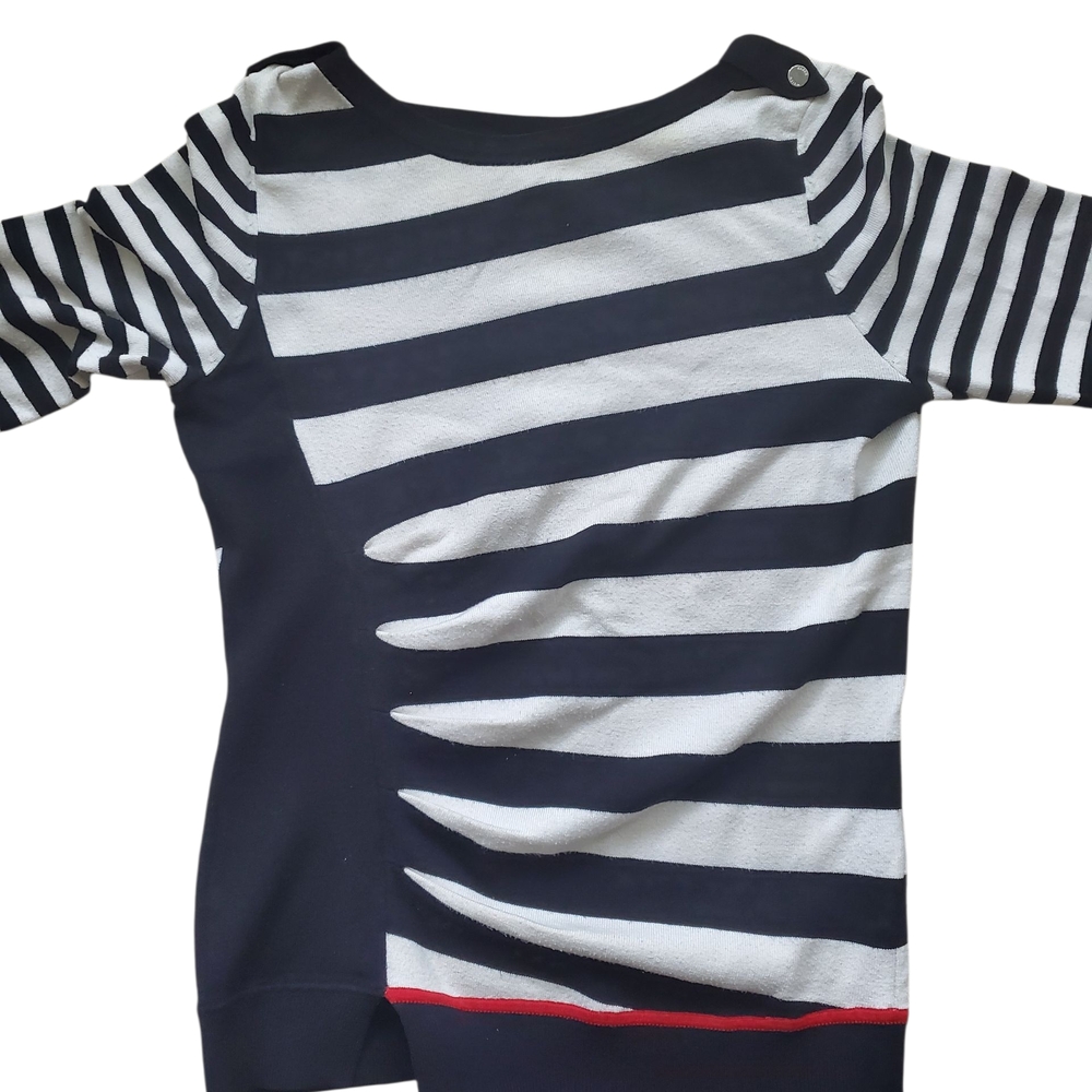 Karen Millen Black and White Stripe Sweater